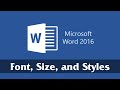 Microsoft Word 2016 Formatting Techniques