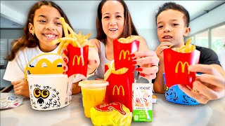 TRYING MCDONALD'S HALLOWEEN BOO BUCKETS & CHICKEN BIG MAC MUKBANG! | The Extra Family