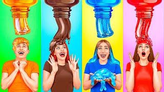 Comida Gomosa, Comida Real vs Comida de Chocolate Desafio | Desafios Engraçados Mega DO Challenge