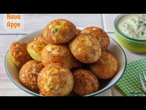 सूजी ( रवा ) के फुले - फुले  क्रिस्पी आप्पे । Instant suji / rava appe recipe । appam recipe । Appe