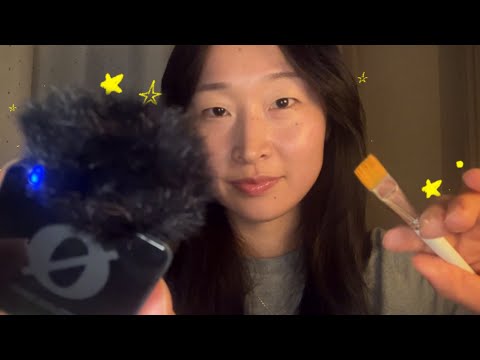 【NEW MIC!!】Face Touching & Tracing w/ many different items ASMR