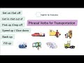 Understanding Phrasal Verbs in Transportation