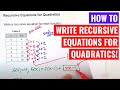 Recursive Equations and Quadratic Functions