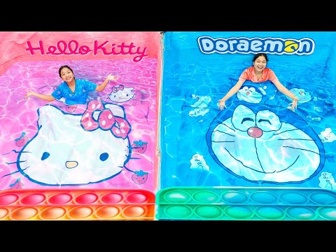 Top 10 Làm Video Bể Bơi Di Động ❤ Bể Bơi Đỏ Và Bể Bơi Vàng - Trang Vlog