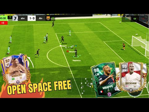 OPEN SPACE Neymar New Skills & David Beckham Mbappe Ronaldo Tiki Taka Goal - FC MOBILE 25