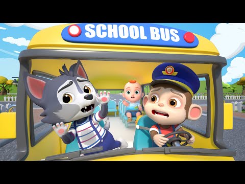 Wheels On The Bus Animals (Bus Safety) | Leo Nursery Rhymes & Kids Songs
