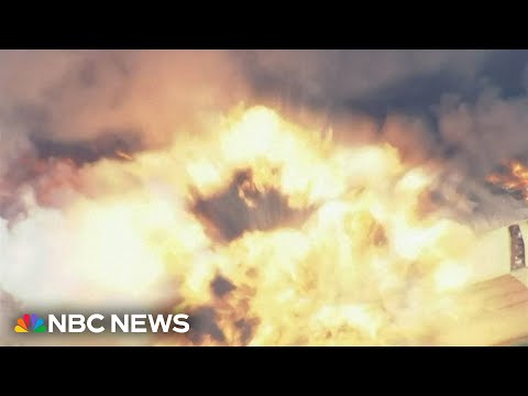 YouTube video thumbnail: California Fireworks Warehouse Catches Fire and Explodes