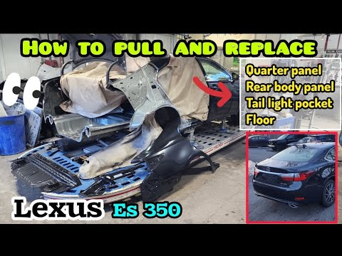 Pull and replace lexus es350 quarter panel, tail light pocket & rear body panel.