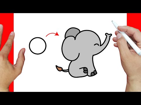 Cómo dibujar un Elefante paso a paso y facil | Dibujos fáciles