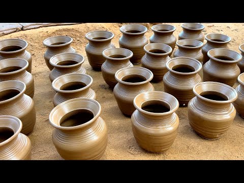 Village Workers Making Clay Pots from Scratch | Traditional Craftsmanship