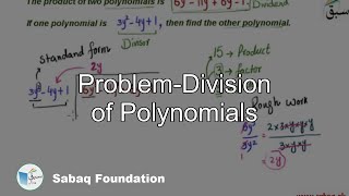 Problem-Division of Polynomials