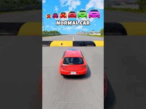 Big & Small Cars vs Big Speed Bump