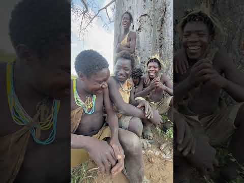 Hadzabe Tribe bushmen Dudukwe teaching Chabba how to say new modern words 😅😍