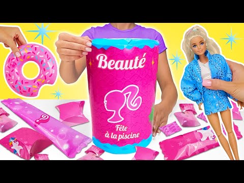 Fête à la piscine de Barbie | Déballage d'un set pour poupées