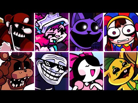 POWERDOWN V2 but Every Turn a Different Character Sings 🎤 ( FNF POWERDOWN V2 ) 🎶