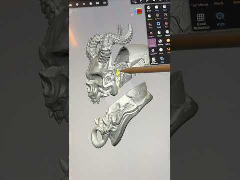 Creality Raptor 3D scanning mixed with 3d sculpting in Nomad On IPad. 3d printing right now