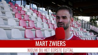 Screenshot van video Kennismaken met Mart Zwiers: "Mooi dat ik de kans krijg om bij het eerste elftal aan te sluiten"