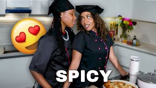 Things Get Spicy In The Kitchen Between Ezee And Natalie Ep.2  | JUST BETWEEN US PODCAST