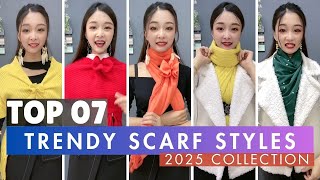 Fashion Trends Scarf Ideas 🧣 For Girls | 7 Chic Scarf Styles P5 스카프 묶는 스타일 #scarf
