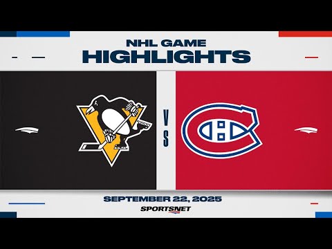 NHL Preseason Highlights | Penguins vs. Canadiens - September 22, 2025
