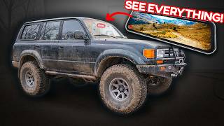 Land Cruiser 80 Wolfbox Mirror Dash Cam & Reverse Camera Install