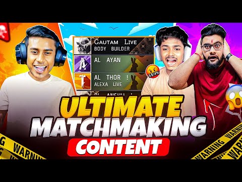 Ultimate Matchmaking  On Angry Youtuber 🤯 Yeh क्या होगया - Funniest Match Must Watch 🤣 - Free Fire