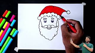 How to draw Santa Claus Very Easy For Beginners