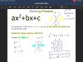 Factoring Trinomials and the 'X' Method