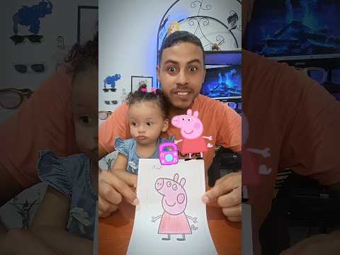 PINTANDO A PEPPA PIG CON LOS COLORES QUE ELIJA MI HIJA