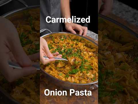 Would You Eat Carmelized Onion Pasta? #cooking #recipe #pasta #onion