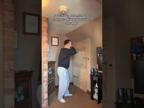 WHEN YOU GOT SENT TO YOUR ROOM AS A KID AND SLAM THE DOOR #funny #comedy #shorts #viral