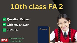 SSLC FA Question Papers with Key Answers 2025-26 | Karnataka State Syllabus – Free PDF Download
