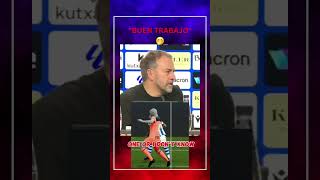 Flick's reaction 🤣 #barça #football