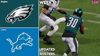 Eagles vs. Lions | 2025 Week 11 Simulation | Updated Rosters