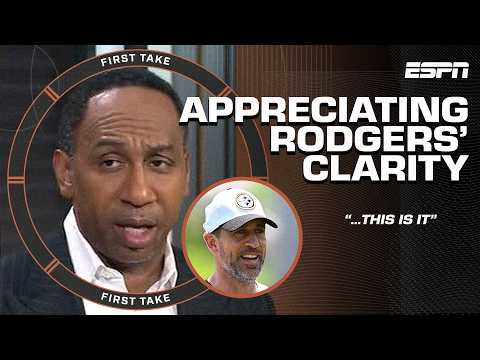 Stephen A. COMMENDS Aaron Rodgers for announcing his likely retirement 🤝 | First Take