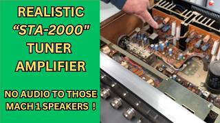 Realistic STA 2000 Amplifier - NO AUDIO !