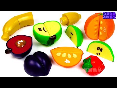 Учим название фруктов для детей|Учимся считать до5 c Фруктами|Делим фрукты на части|Название фруктов