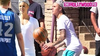 Justin Bieber Shows Off His Basketball Skills While Filming With Michael Rapaport In West Hollywood