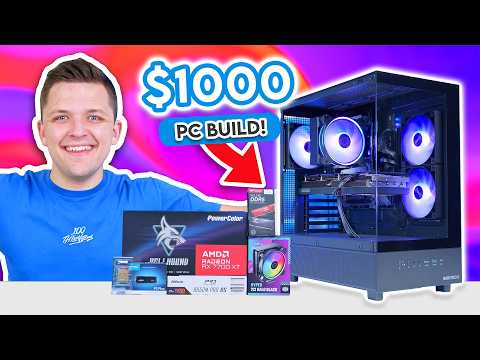 Best $1000 Gaming PC Build Right Now! 😄 [Full Build Guide w/ 1440p Benchmarks]