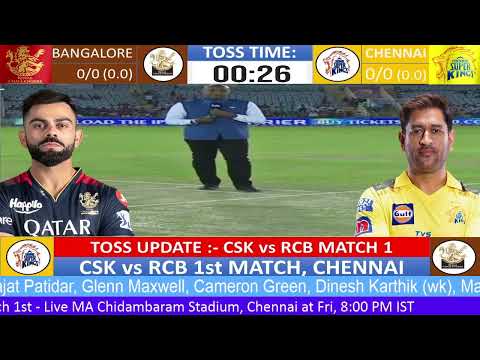 🔴 Live IPL 2024: CSK Vs RCB Live Match, Bangalore v Chennai | IPL Live Scores & Commentary #cricket