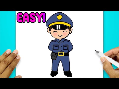 Drawing Of Police Officer | How To Draw A Police