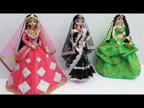 3 South indian bridal dress and Jewellery | Doll Decoration Design 95
