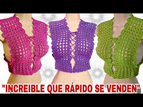 ⛔️ WOOW!! Este CHALECO a crochet GENERA MUCHAS VENTAS 👉 Se vende HASTA en $80 Dólares 😱.