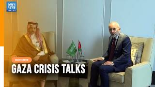 YouTube video thumbnail: Jordan, Saudi Arabia Call for Gaza Ceasefire