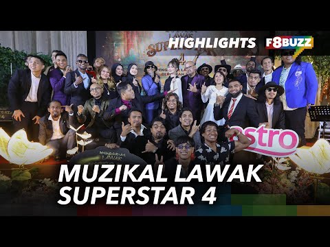 Sidang Media Muzikal Lawak Superstar 4, Barisan Peserta, Juri Tetap & Hos • Highlights