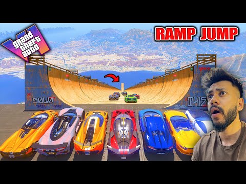 GTA 5 SUPERCARS EXTREME RAMP JUMP |ABHISHEKKZ GAMING