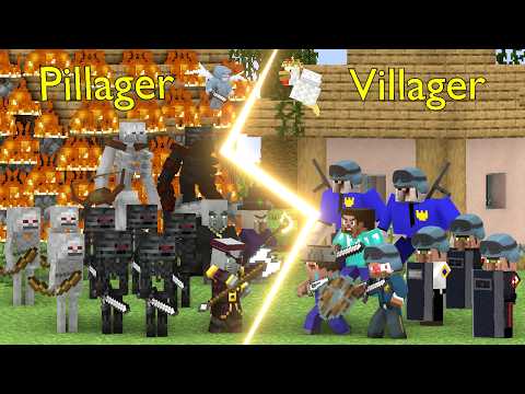 Steve and Villager Police v.s Mutant Skeletons - Before He Was Herobrine - Minecraft Animation