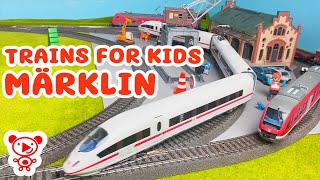 Märklin Trains for Kids 🚄 ICE Train + LINT 27 + Freight Train | Model Railway Fun