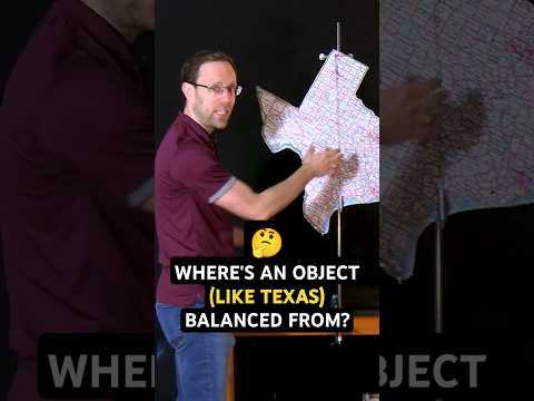 Where's an object (like Texas) balanced from?🤠#shorts #DrDawson #science