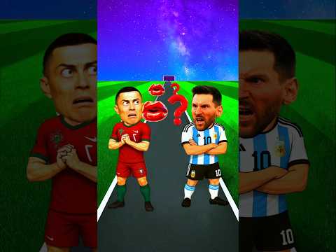 Ronaldo vs messi for kiss 😬vs😡 #shortsfeed #ronaldo #messi